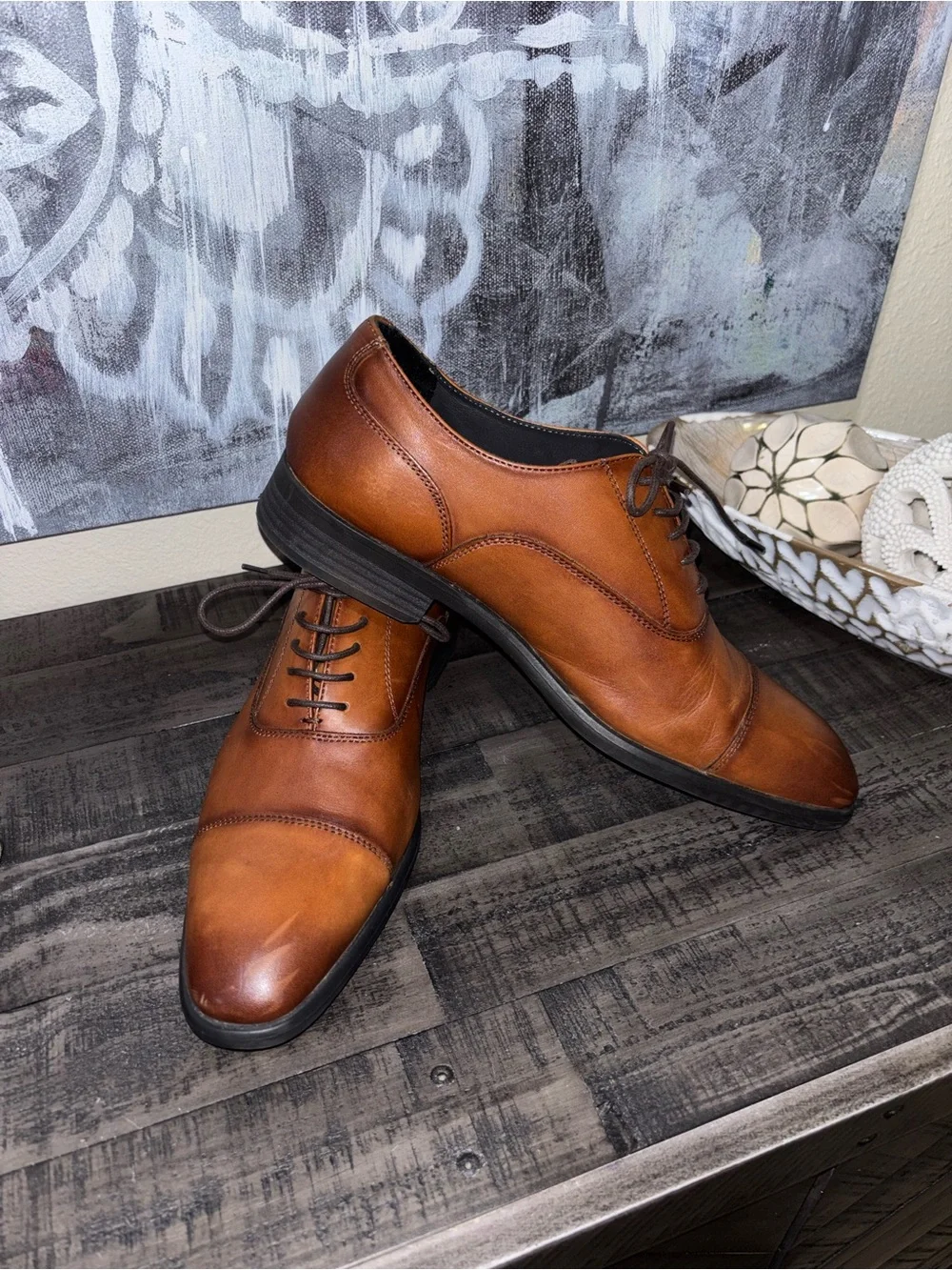 Nordstrom Rack Brown Leather Dress Shoes 12M Ortholite®